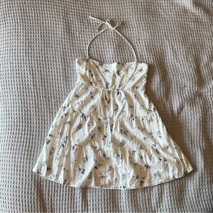 Abercrombie & Fitch Cream Dress with Blue Floral Print